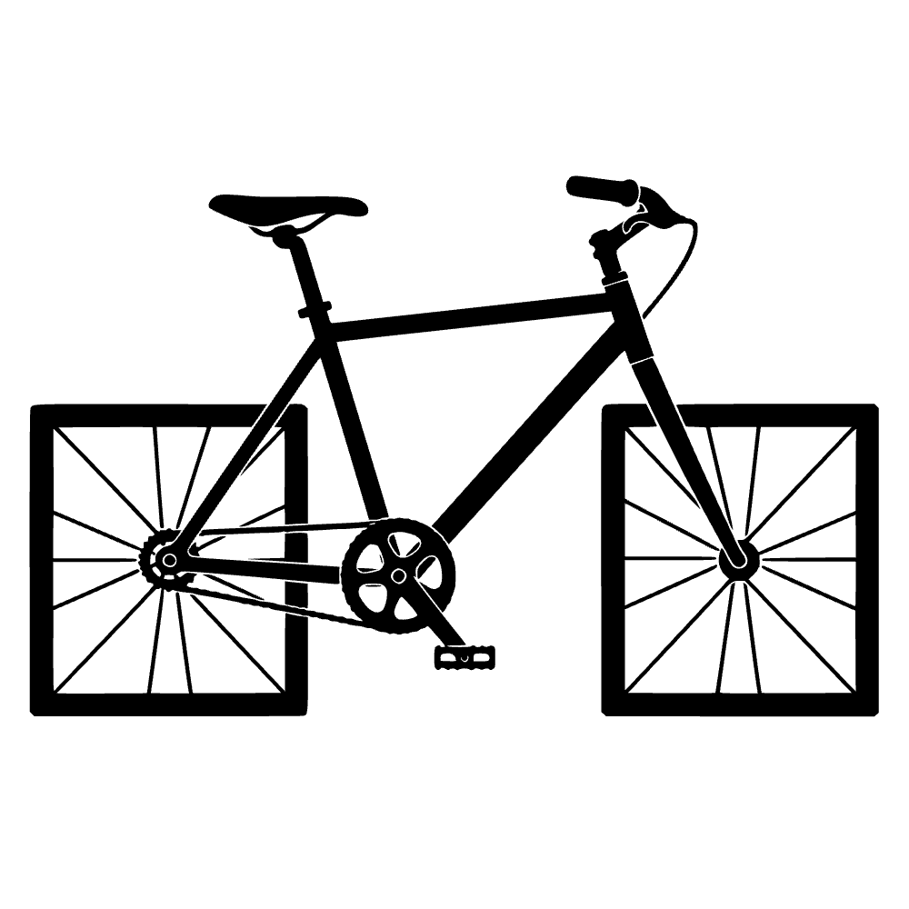 Bicycle Perfectly Square Wheels SVG cut file preview