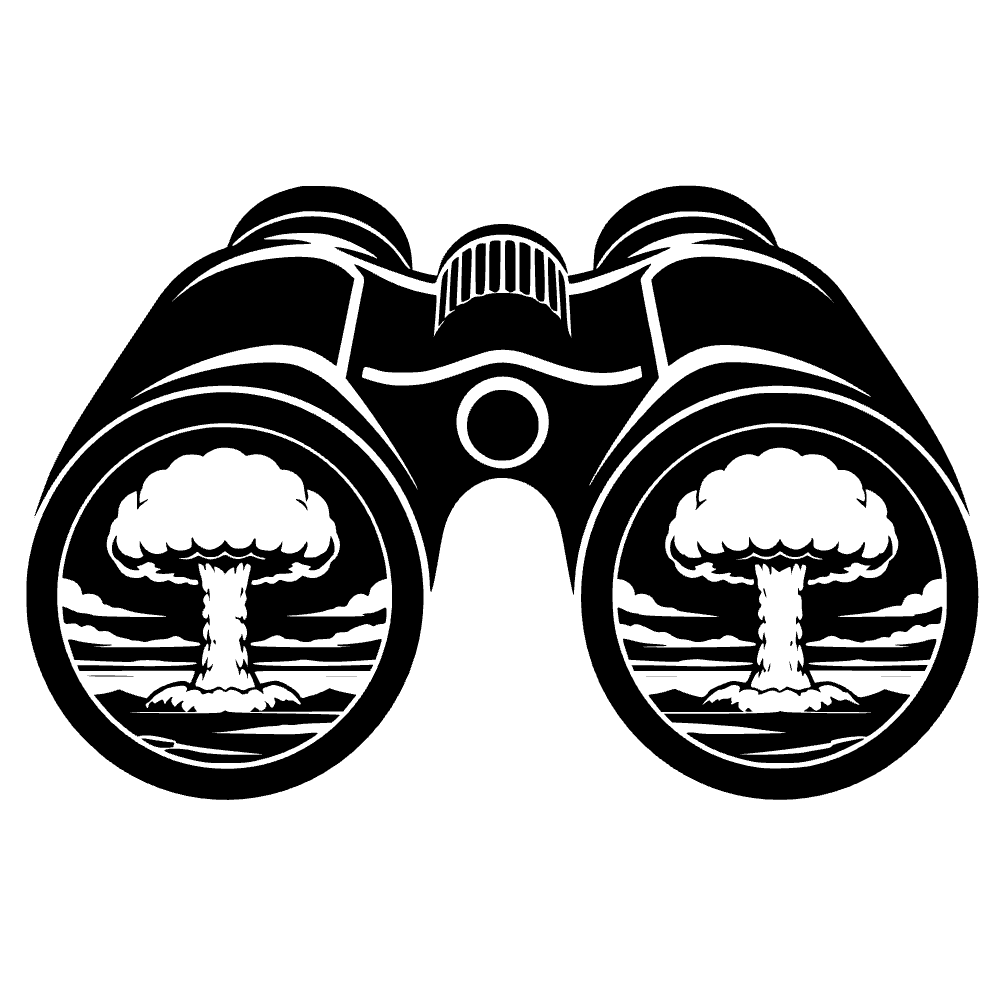Binoculares con explosión nuclear — archivo SVG