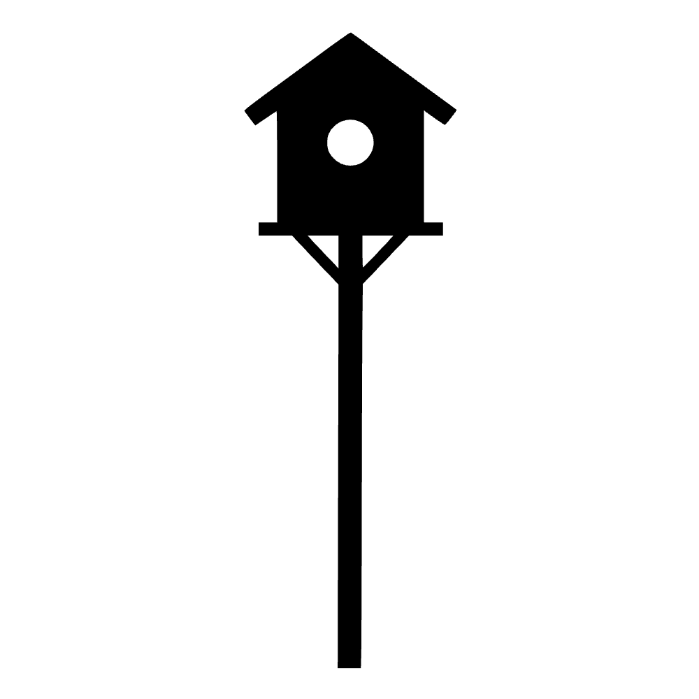 Casa para pájaros en poste — archivo SVG