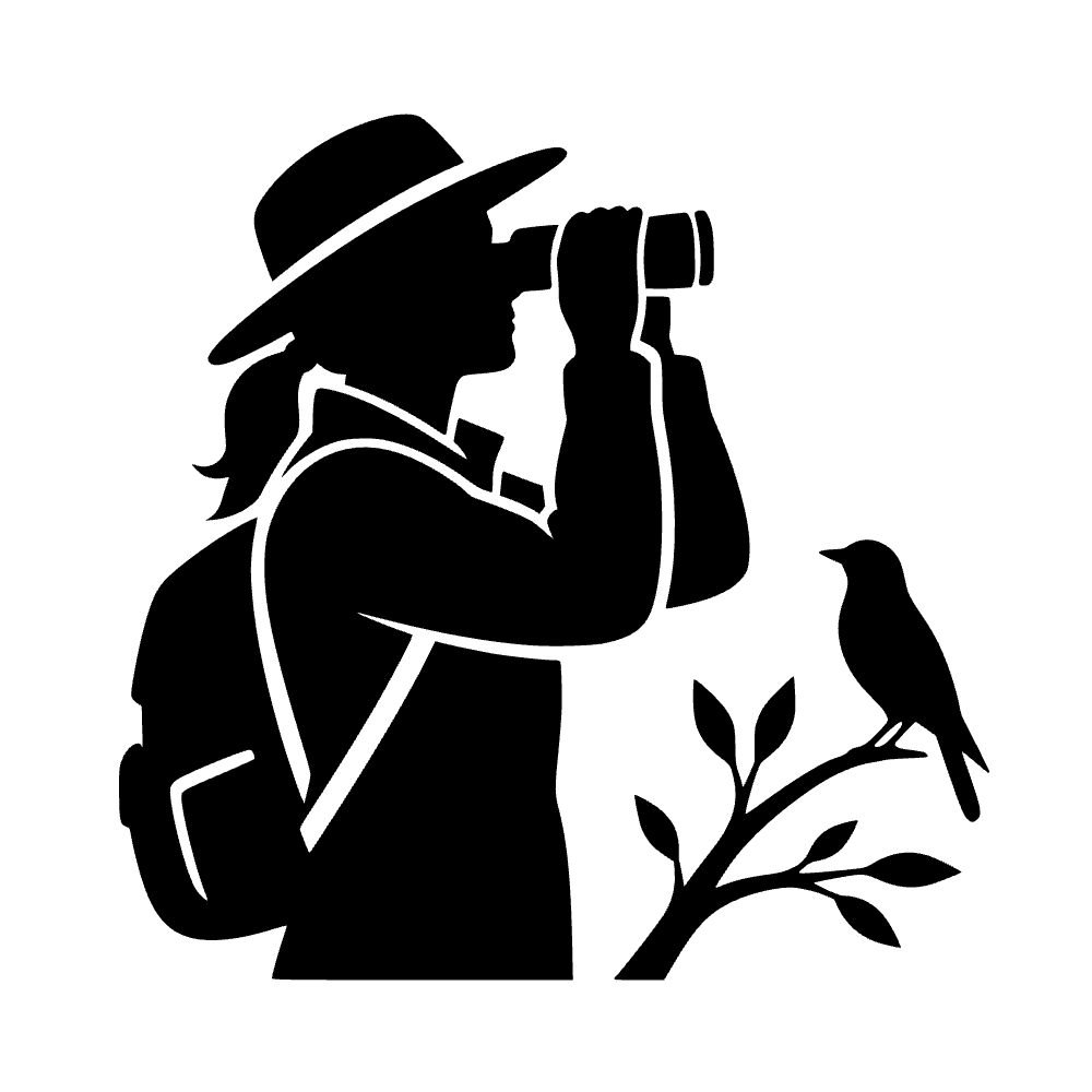 Persona observando aves — archivo SVG