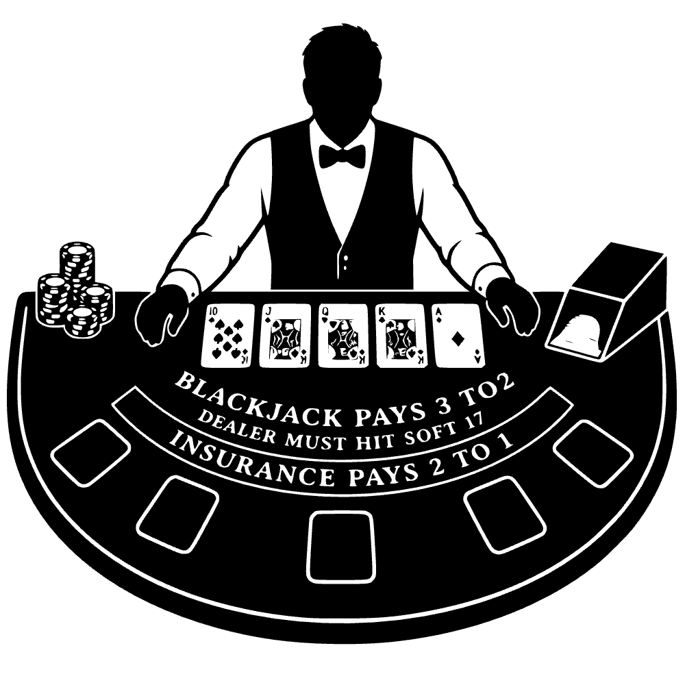 Mesa de casino de blackjack — archivo SVG