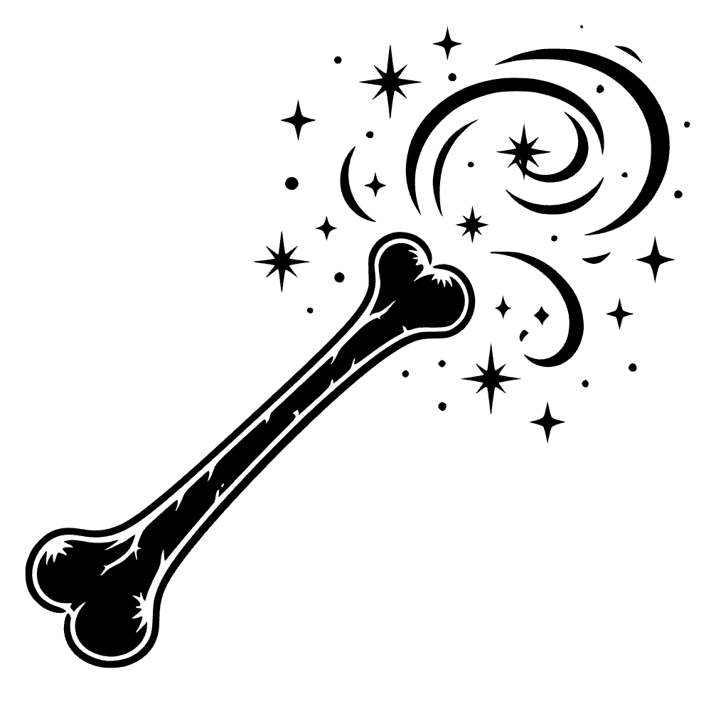 Bone Magic Wand SVG cut file preview