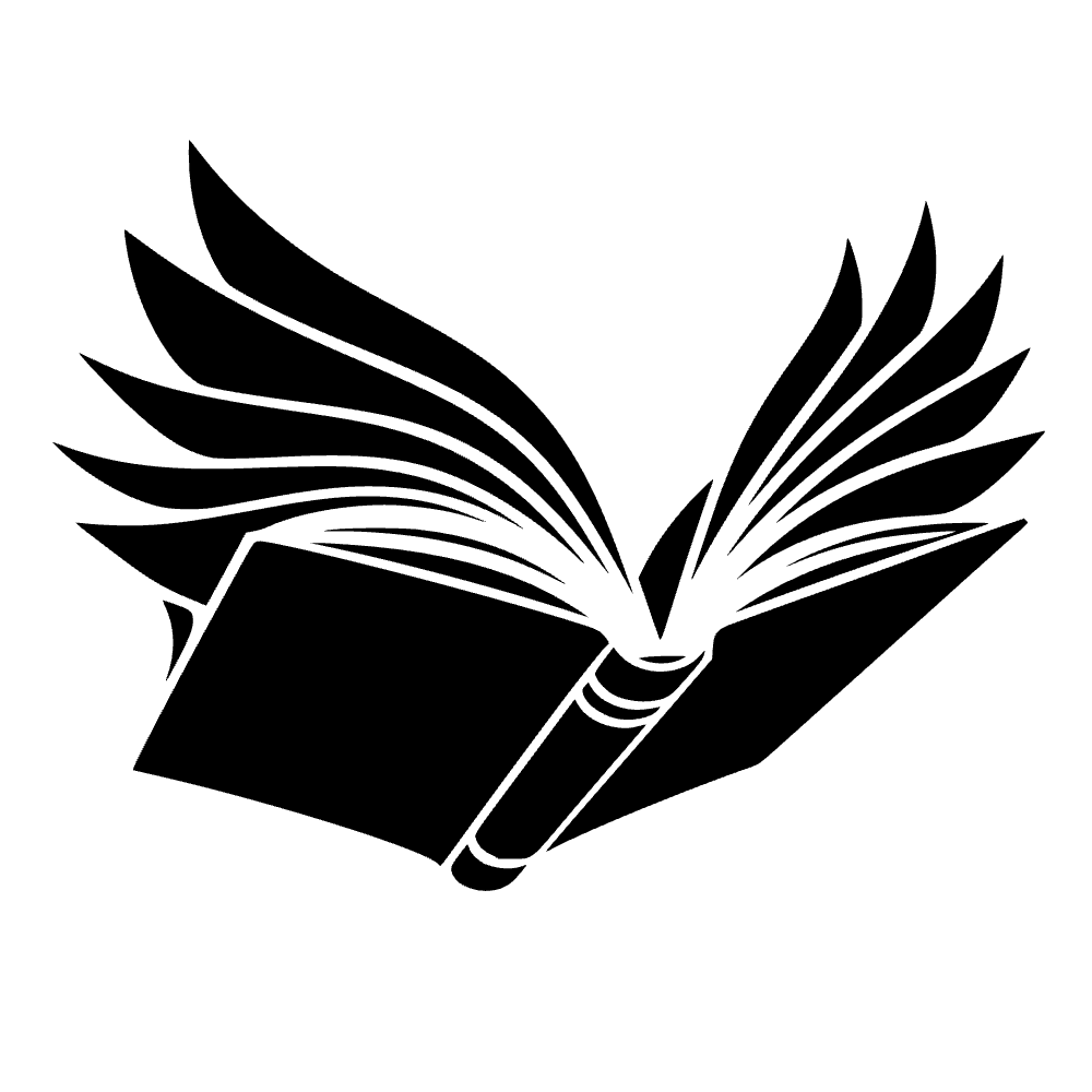 Libro con páginas volando — archivo SVG