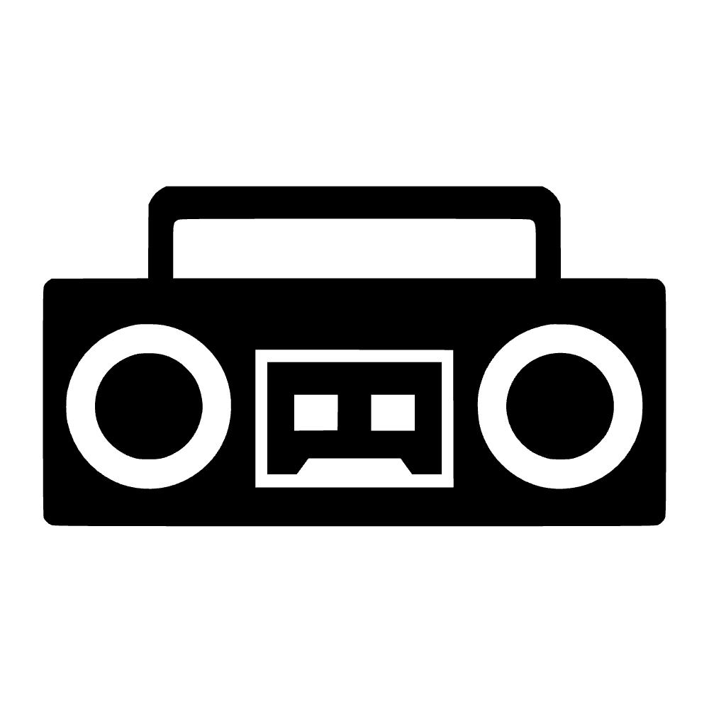 Boombox Twin Speakers SVG cut file preview
