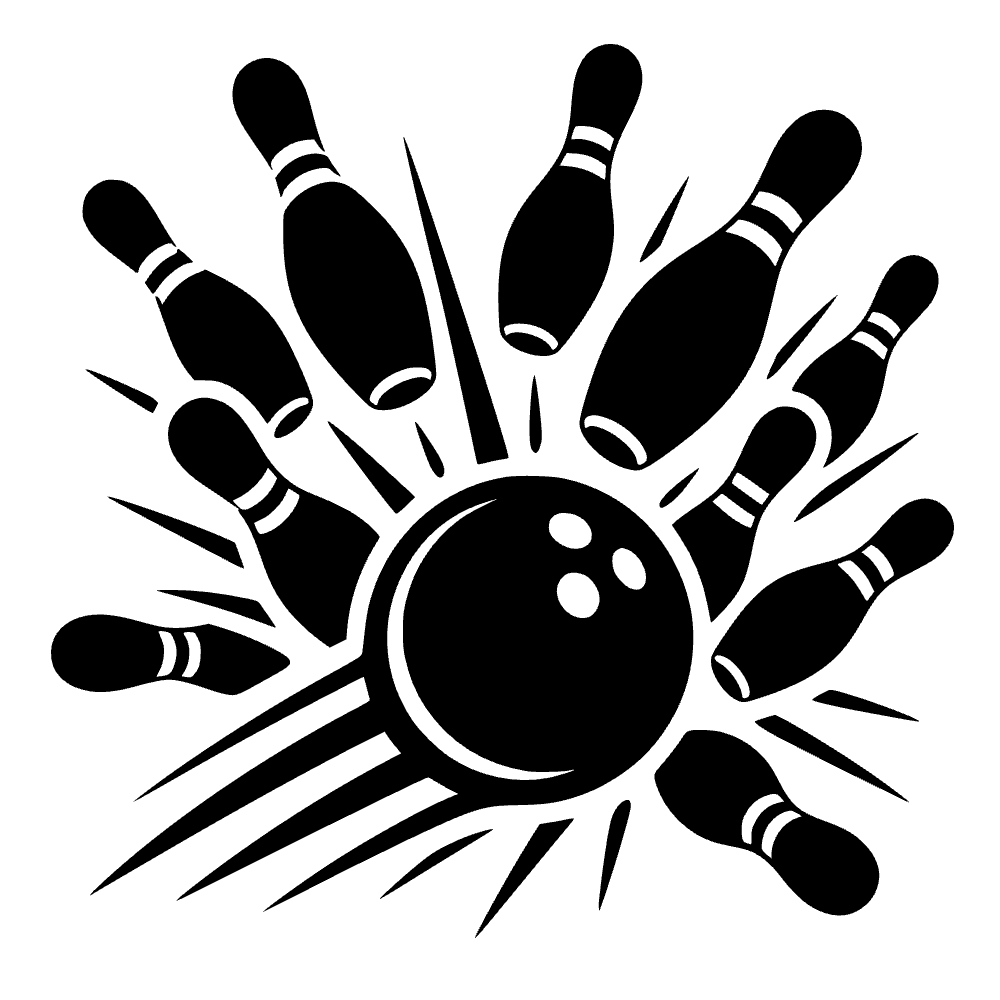 Explosión de pinos de boliche — archivo SVG