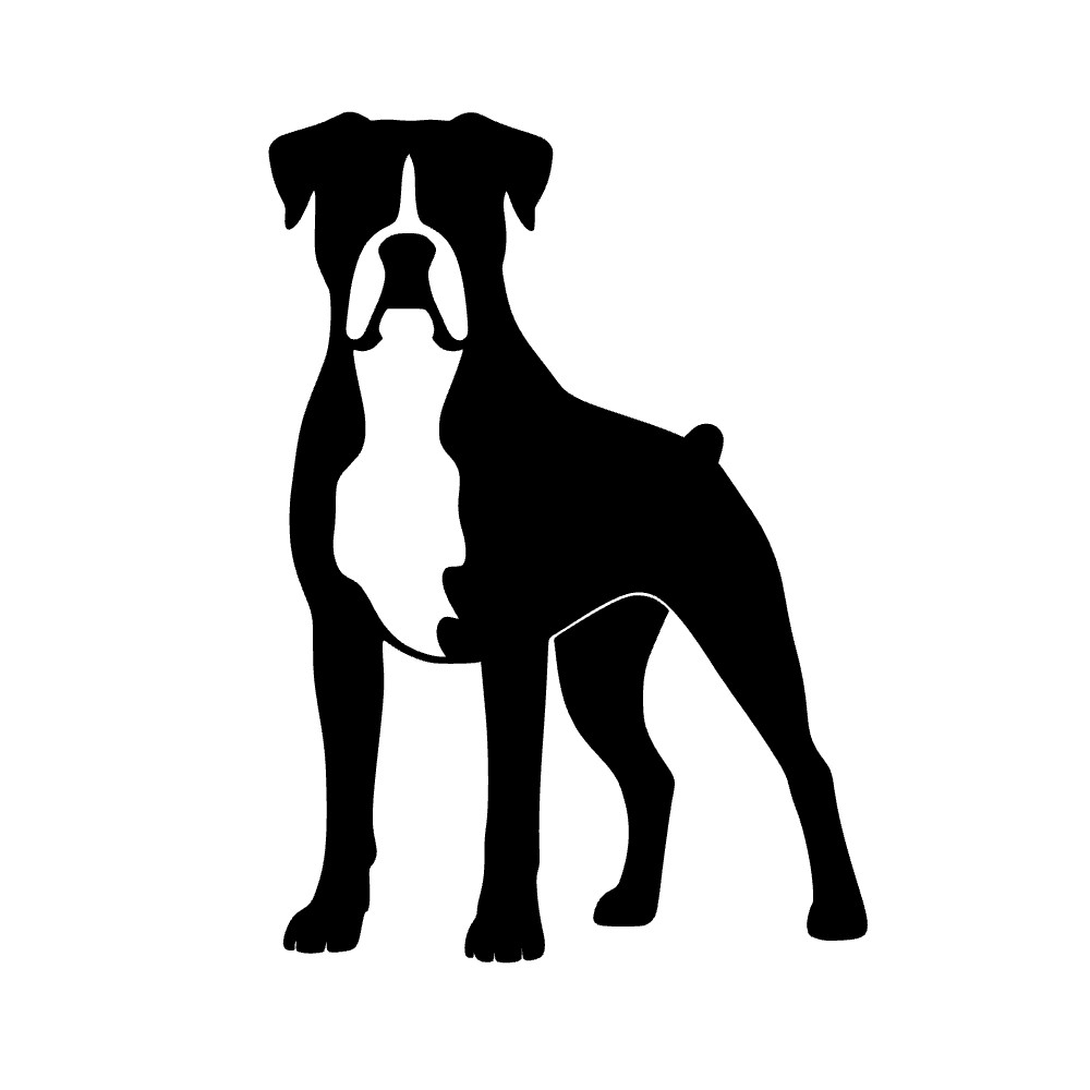 Icono de perro bóxer — archivo SVG