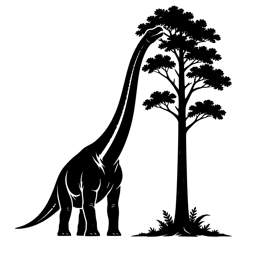 Brachiosaurus alcanzando — archivo SVG