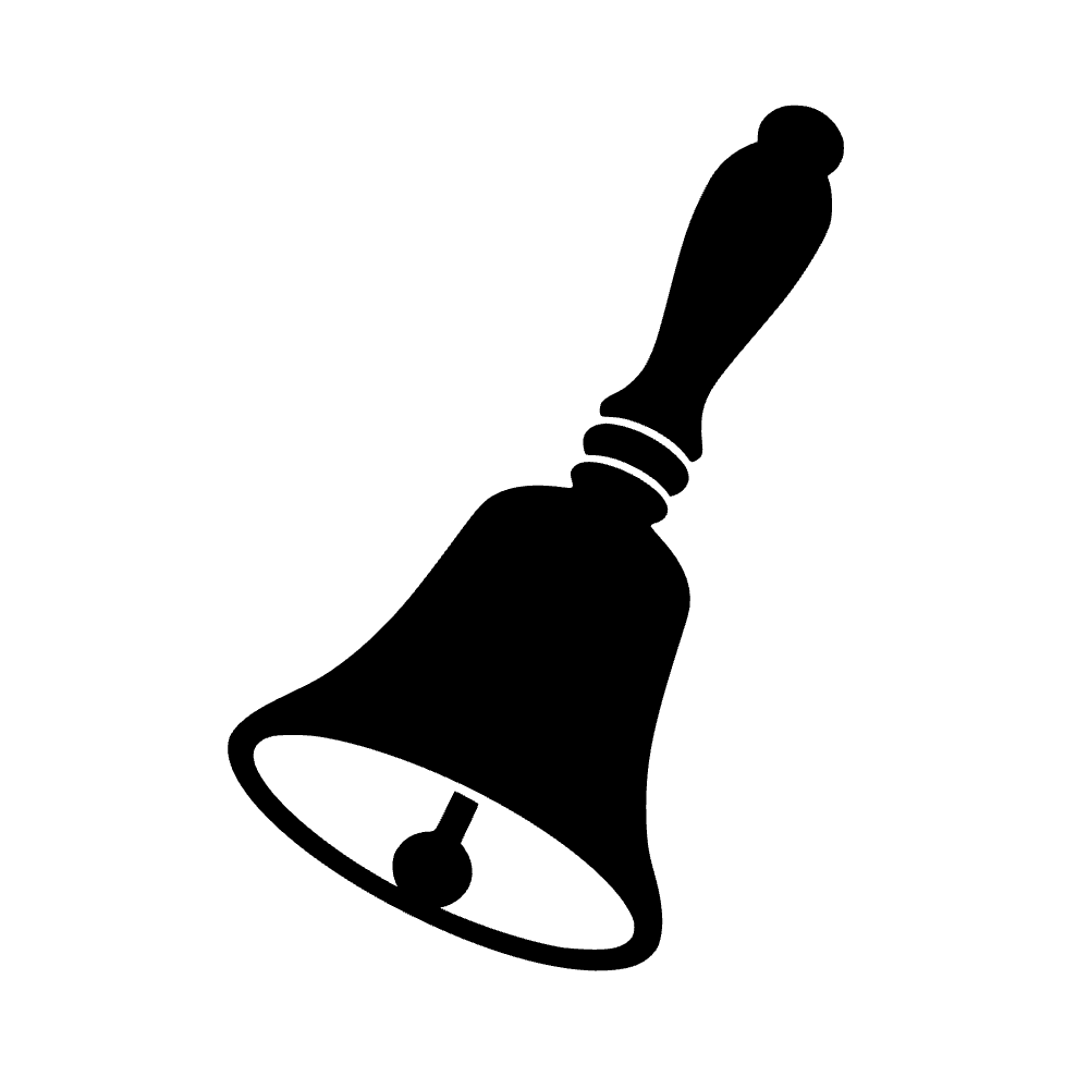 Campana escolar de bronce — archivo SVG
