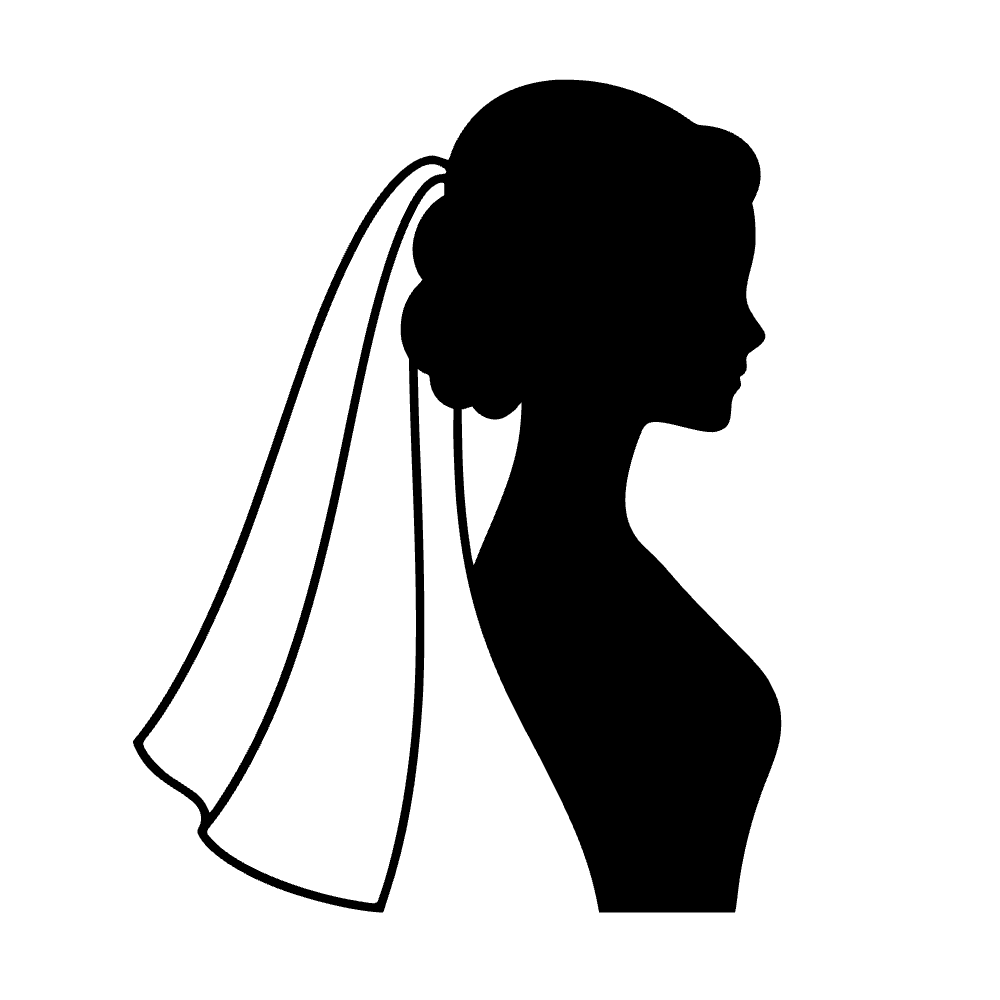 Perfil de velo de novia — archivo SVG