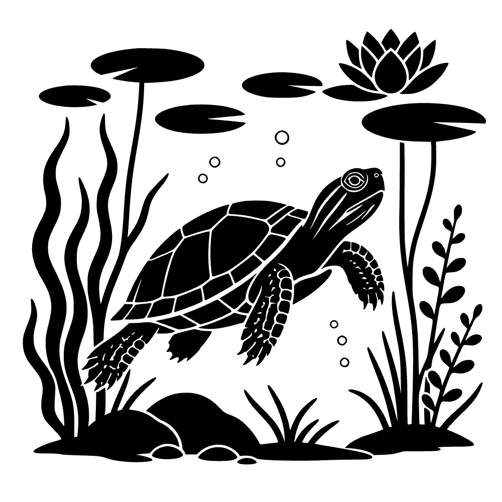 Tortuga con caparazón marrón — vista previa del archivo SVG