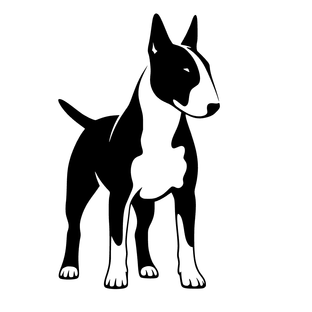 Perro bull terrier — archivo SVG