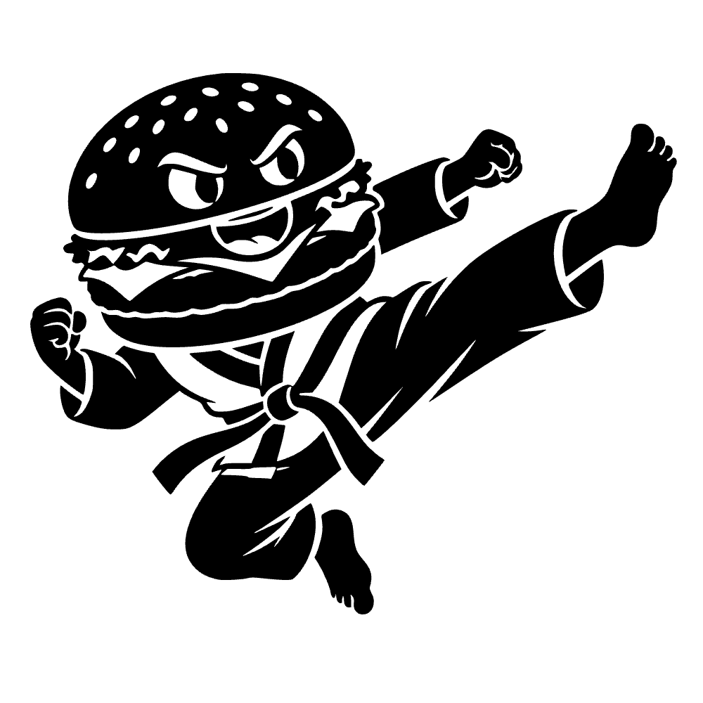 Burger Doing High Flying Icon SVG SVG cut file preview