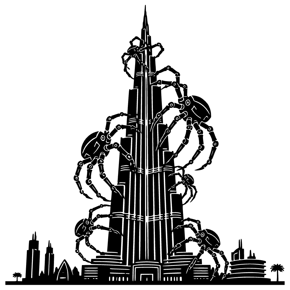 Burj Khalifa siendo escalado — archivo SVG