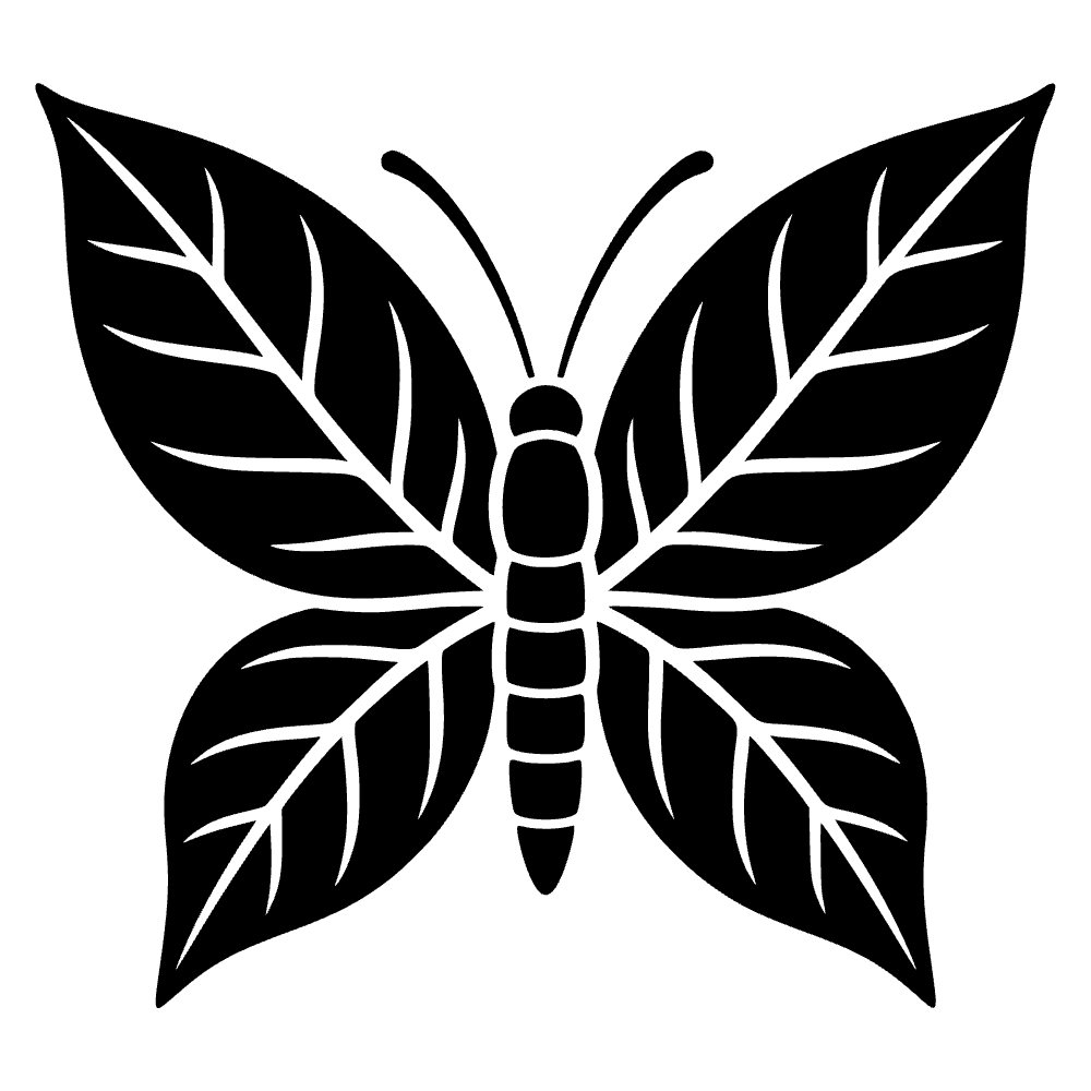 Mariposa con alas de hoja — archivo SVG