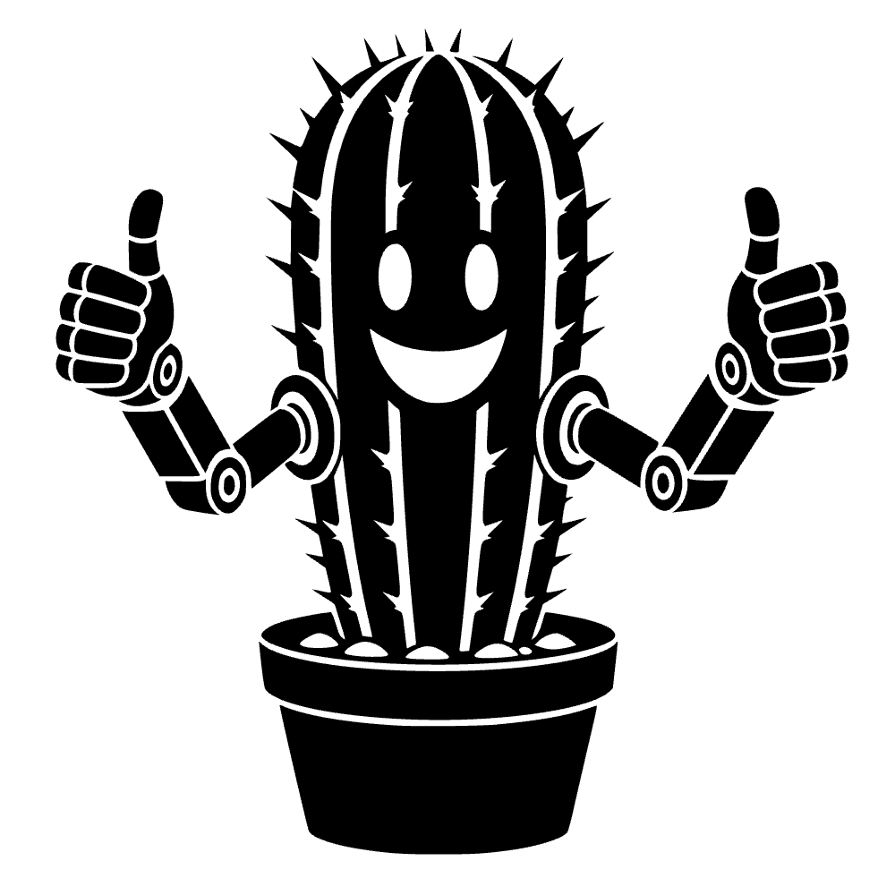 Cactus Robotic Arms Giving SVG cut file preview