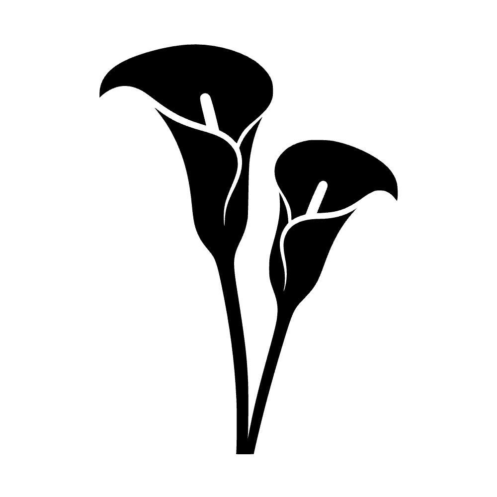 Par de lirios de cala — archivo SVG