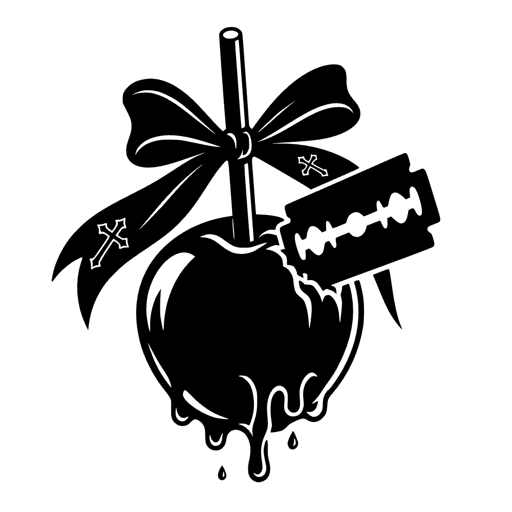 Manzana de caramelo atravesada — archivo SVG