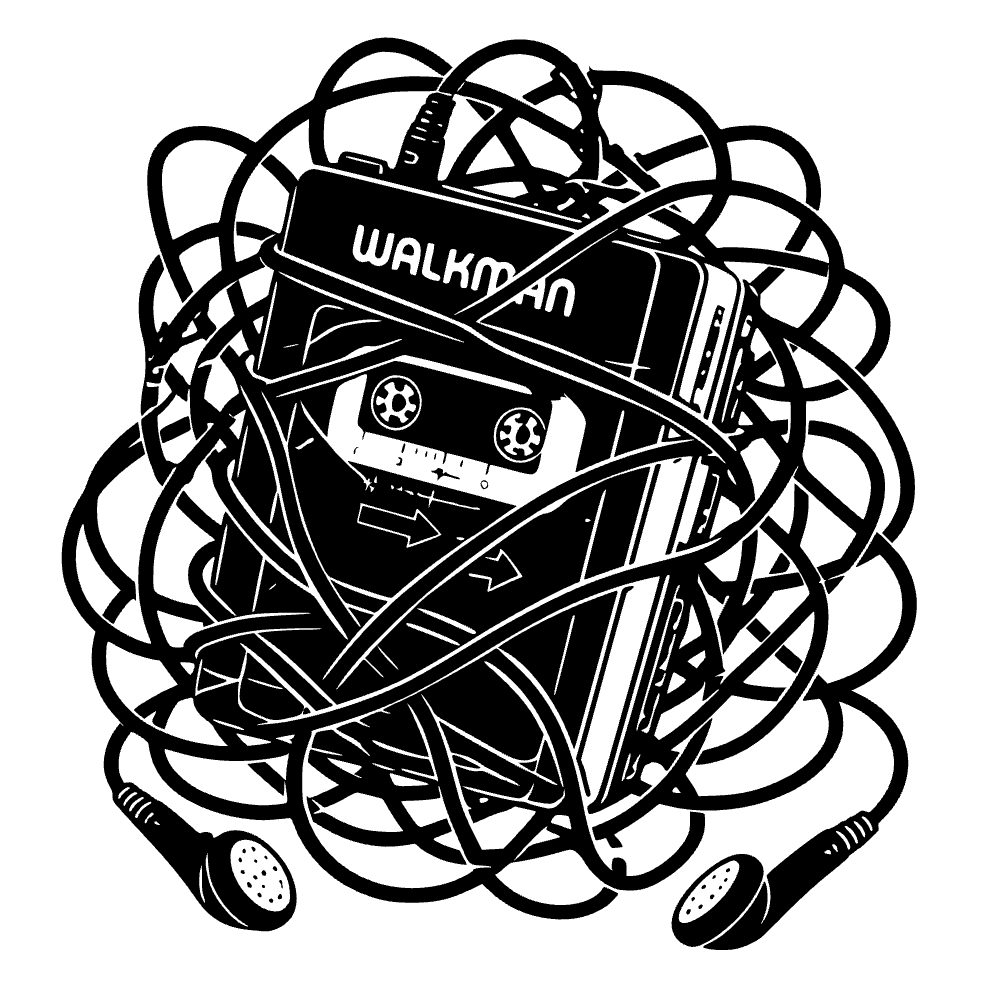 Reproductor de casetes Walkman — vista previa del archivo SVG