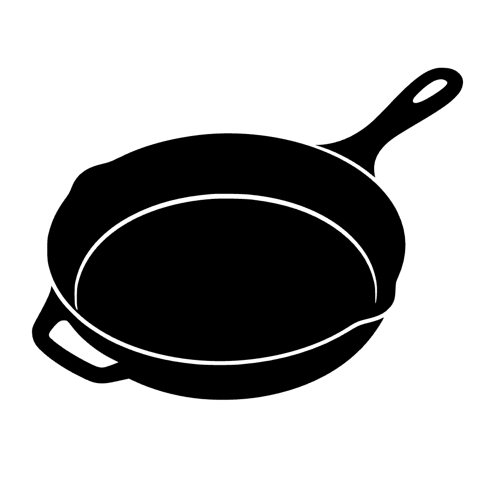 Sartén de hierro fundido — archivo SVG