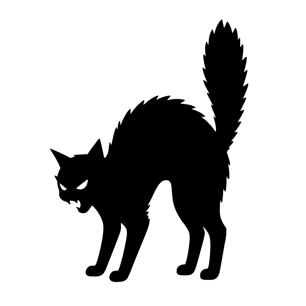 Gato con espalda arqueada — archivo SVG