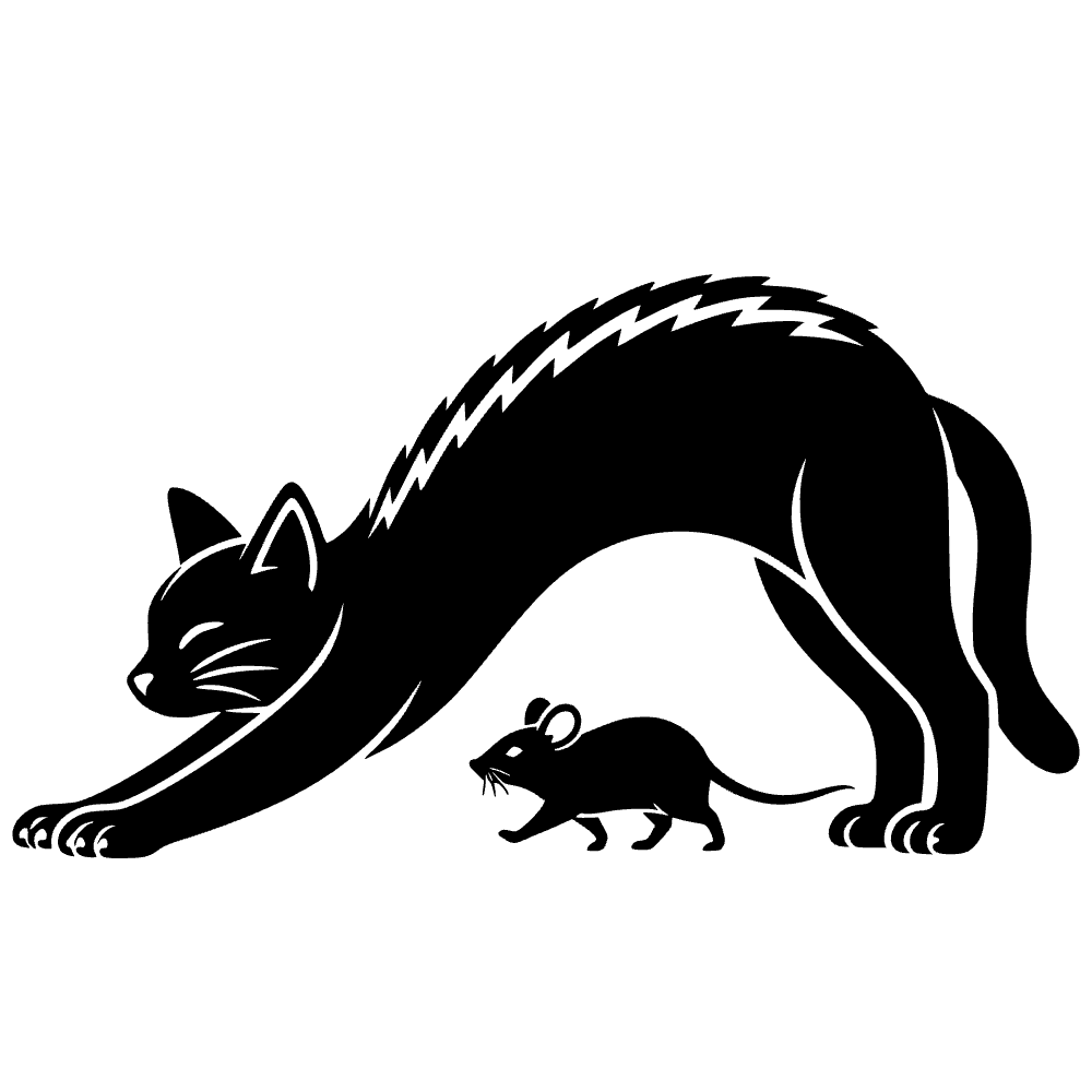 Gato estirándose — archivo SVG