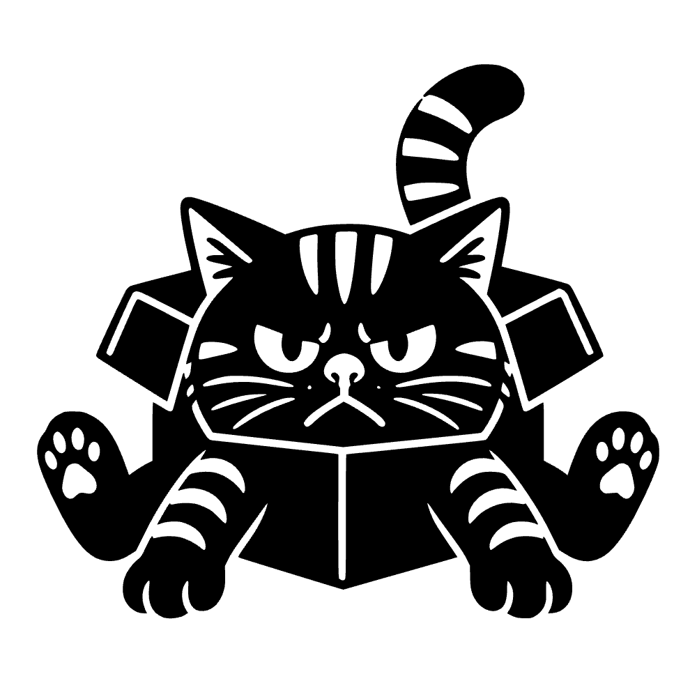 Gato atrapado en caja — archivo SVG