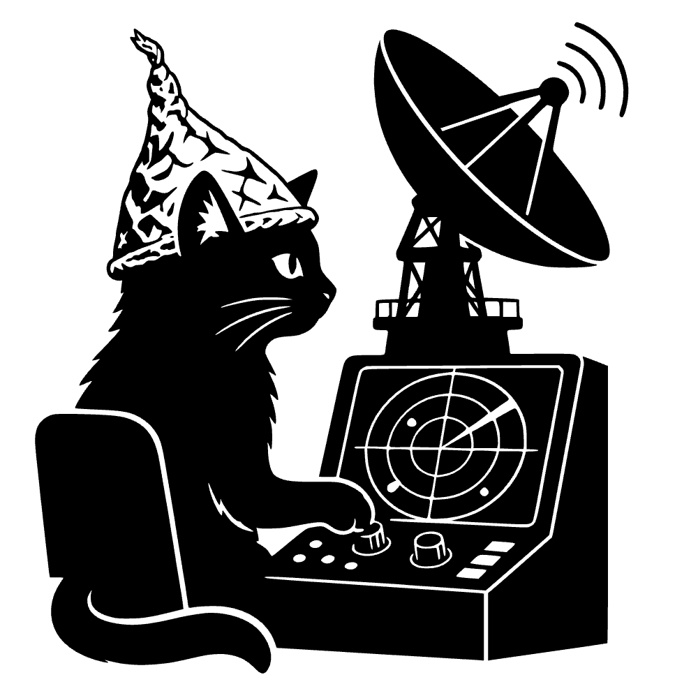 Cat Wearing Tinfoil Hat SVG SVG cut file preview