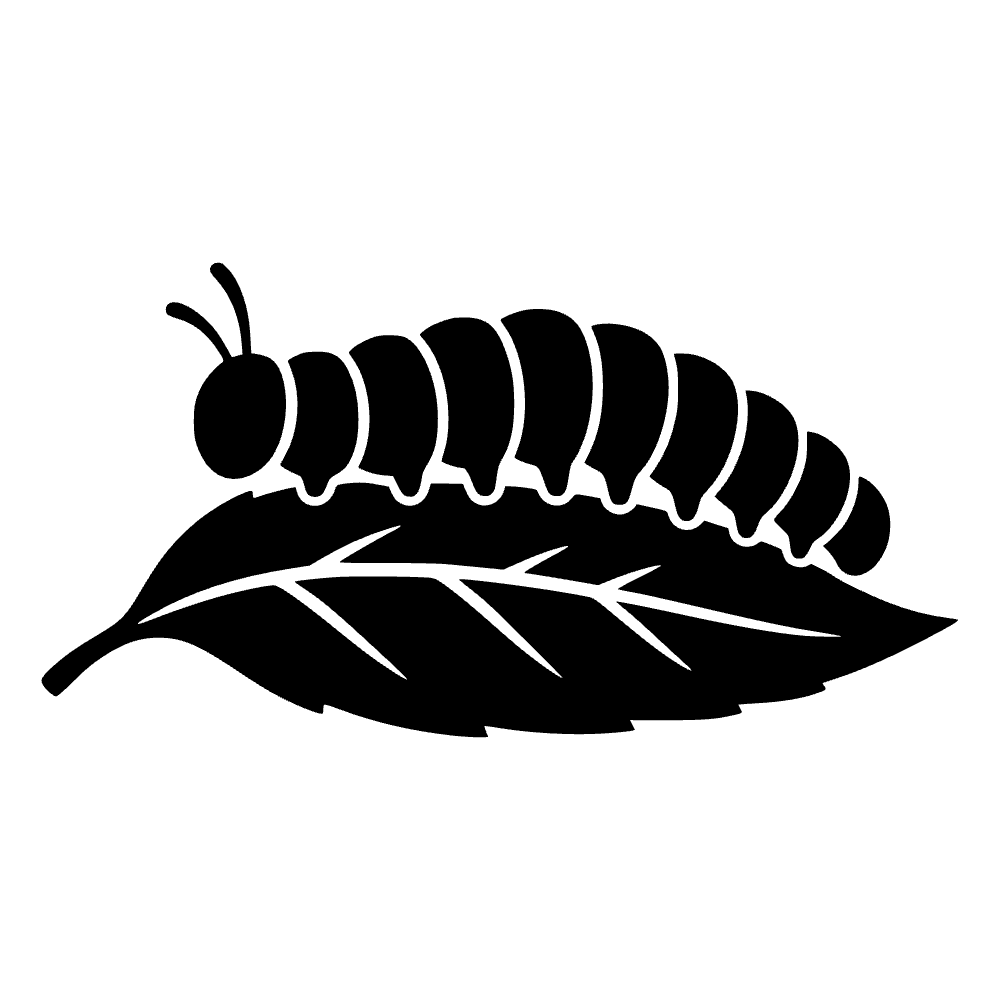 Oruga sobre hoja — archivo SVG