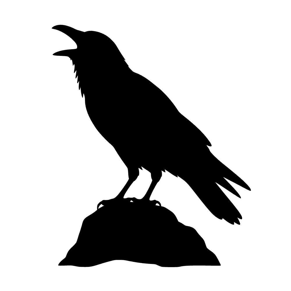 Cuervo graznando — archivo SVG