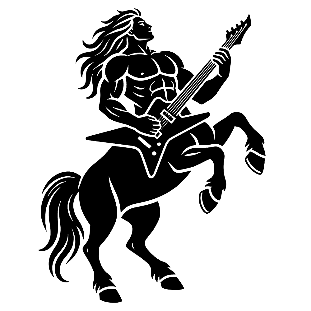 Centauro tocando la guitarra — archivo SVG