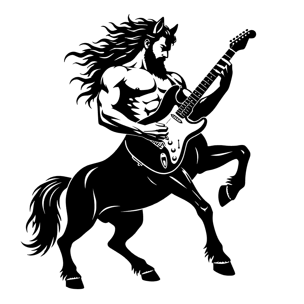 Centaur Playing Guitar SVG cut file preview