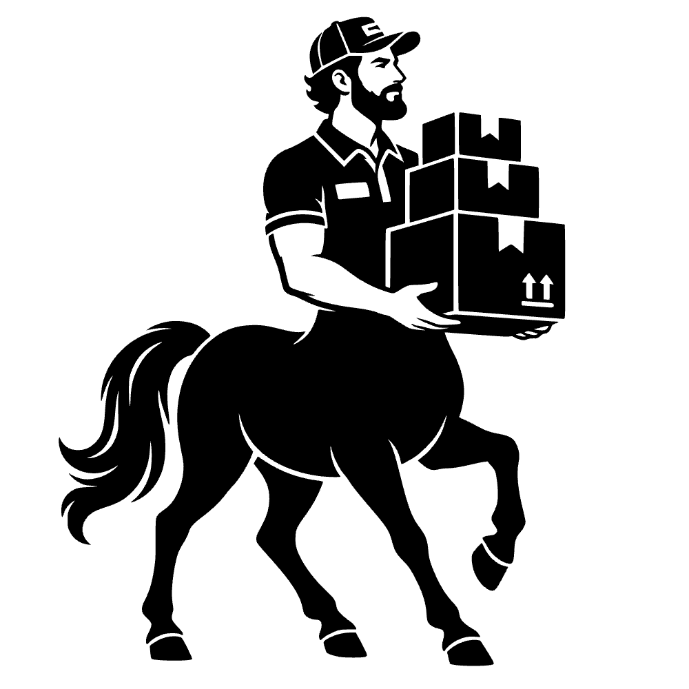 Centauro con uniforme de mensajero — vista previa del archivo SVG
