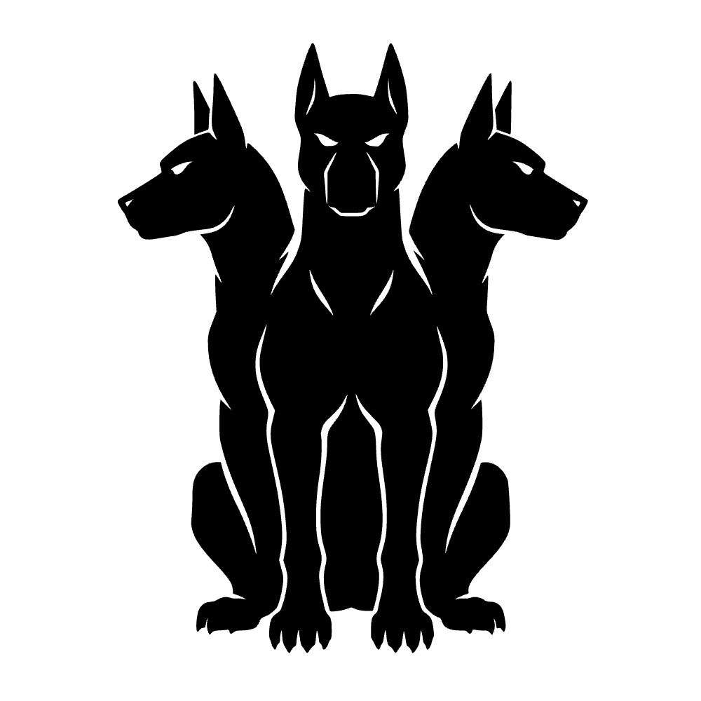Cerberus Three Heads Icon SVG cut file preview