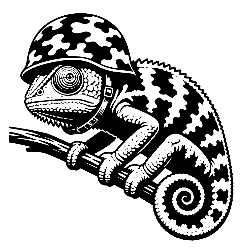 Camaleón con camuflaje — archivo SVG