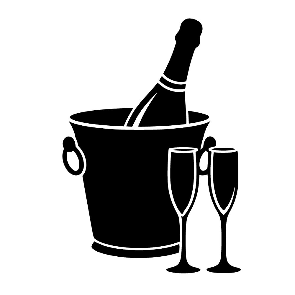 Cubeta de botella de champán — archivo SVG