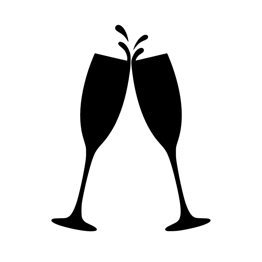 Copas de champán brindando — archivo SVG