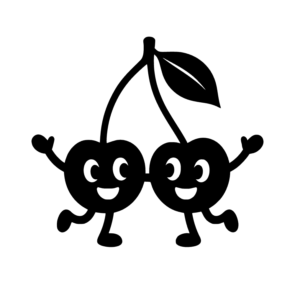 Cherry Pair Character SVG cut file preview