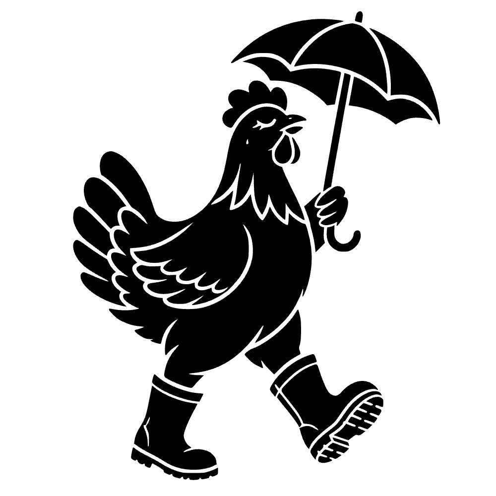 Pollito con botas de lluvia — archivo SVG