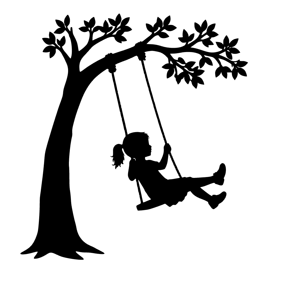 Columpio de árbol para niños — archivo SVG