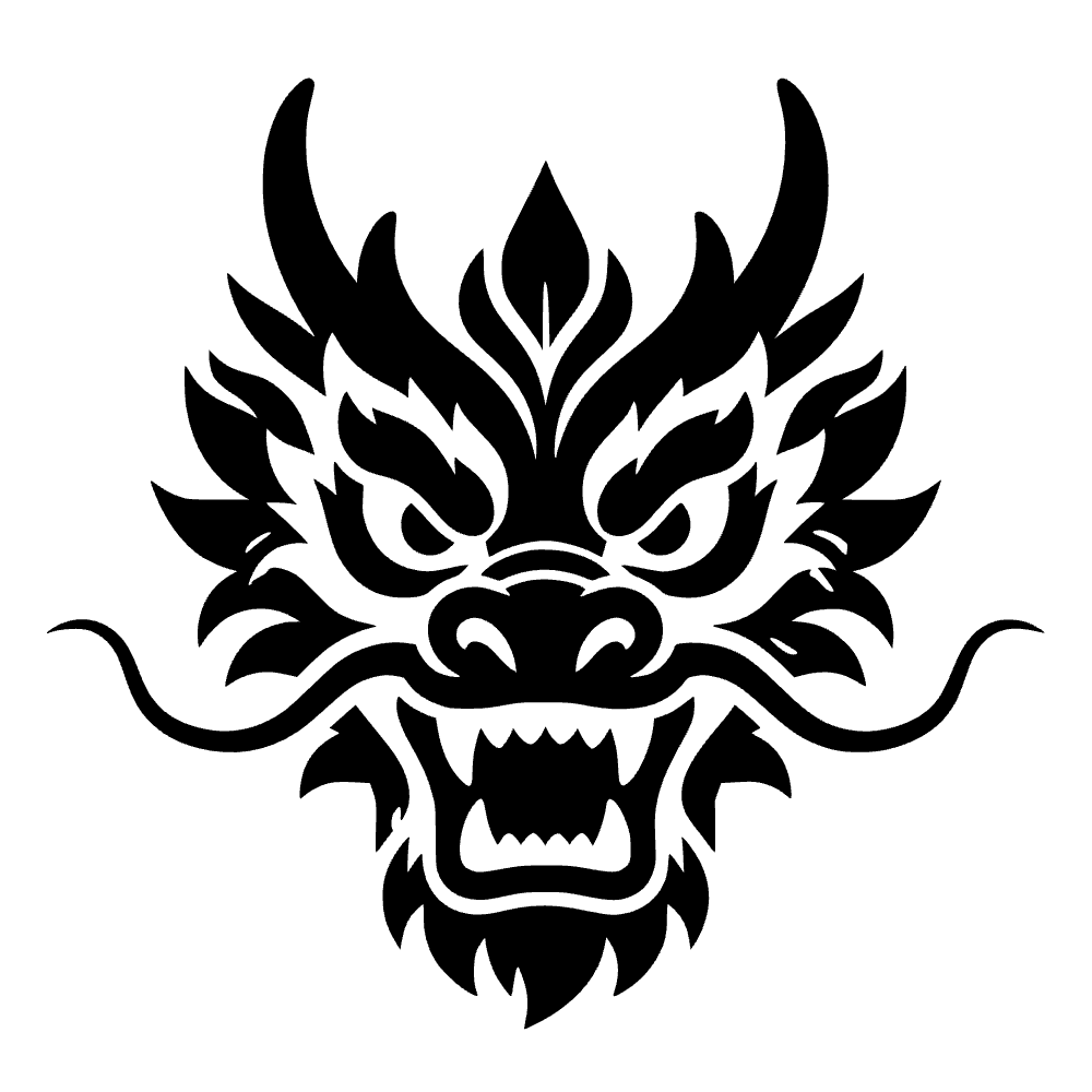 Cabeza de danza del dragón chino — archivo SVG