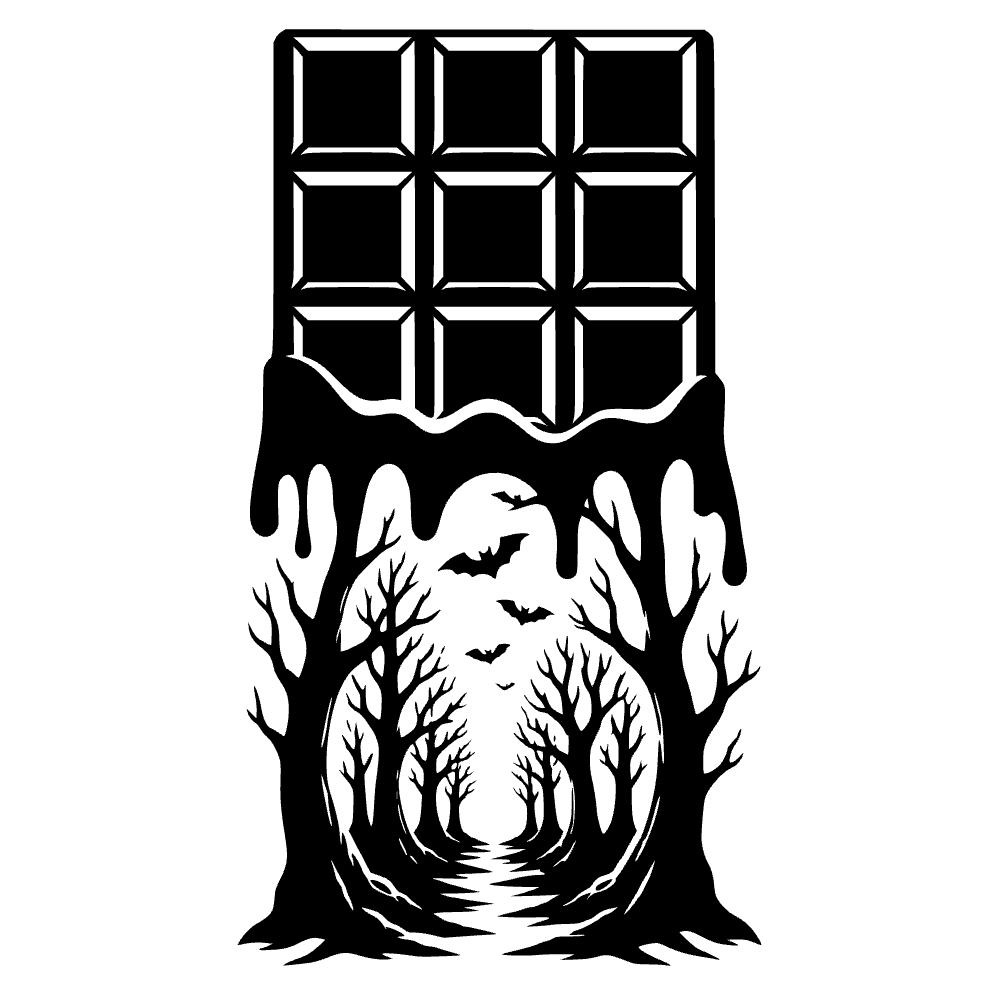 Chocolate Bar Melting Silhouette SVG SVG cut file preview
