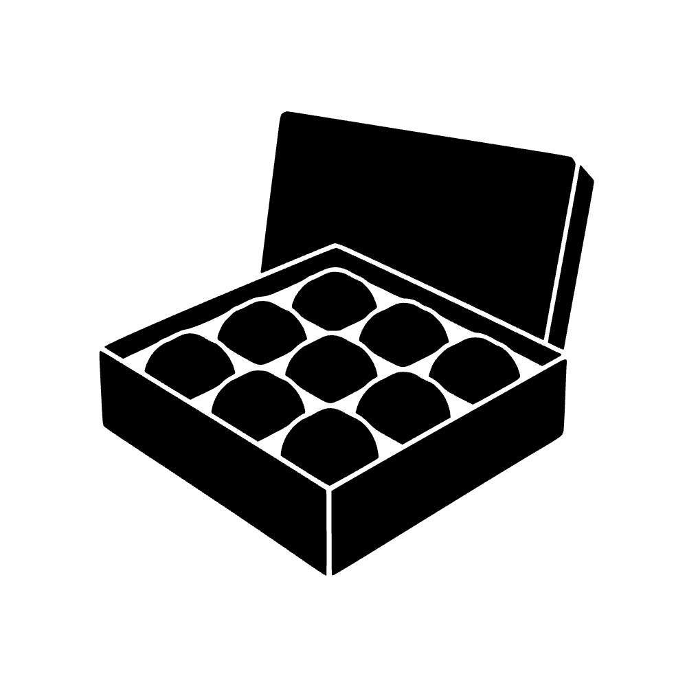 Caja de trufas de chocolate — archivo SVG