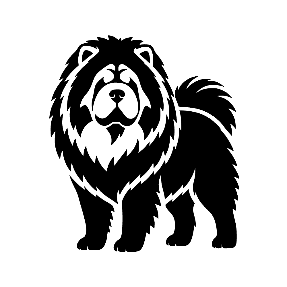 Perro chow chow león — archivo SVG