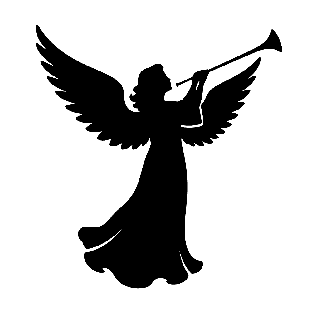 Ángel de Navidad con trompeta — archivo SVG