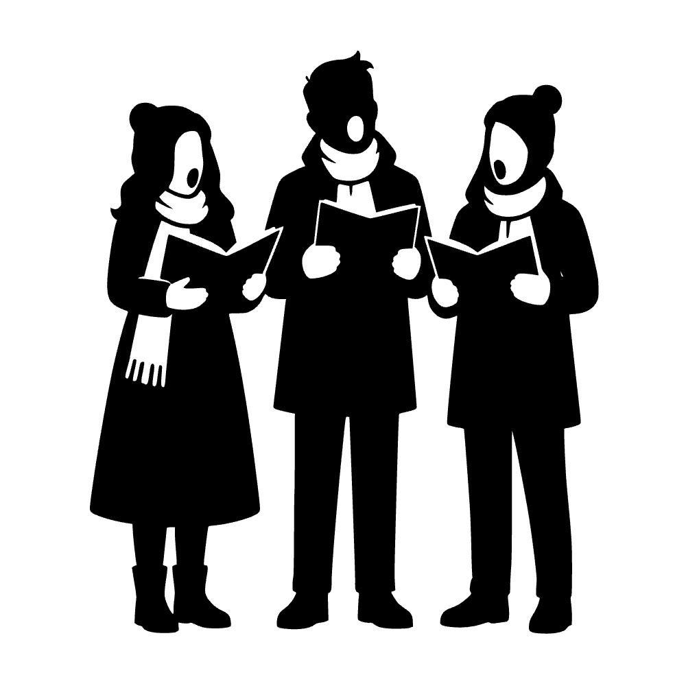 Cantantes de villancicos — archivo SVG