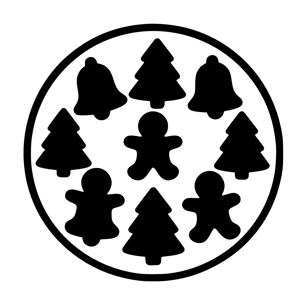 Bandeja de galletas navideñas — archivo SVG