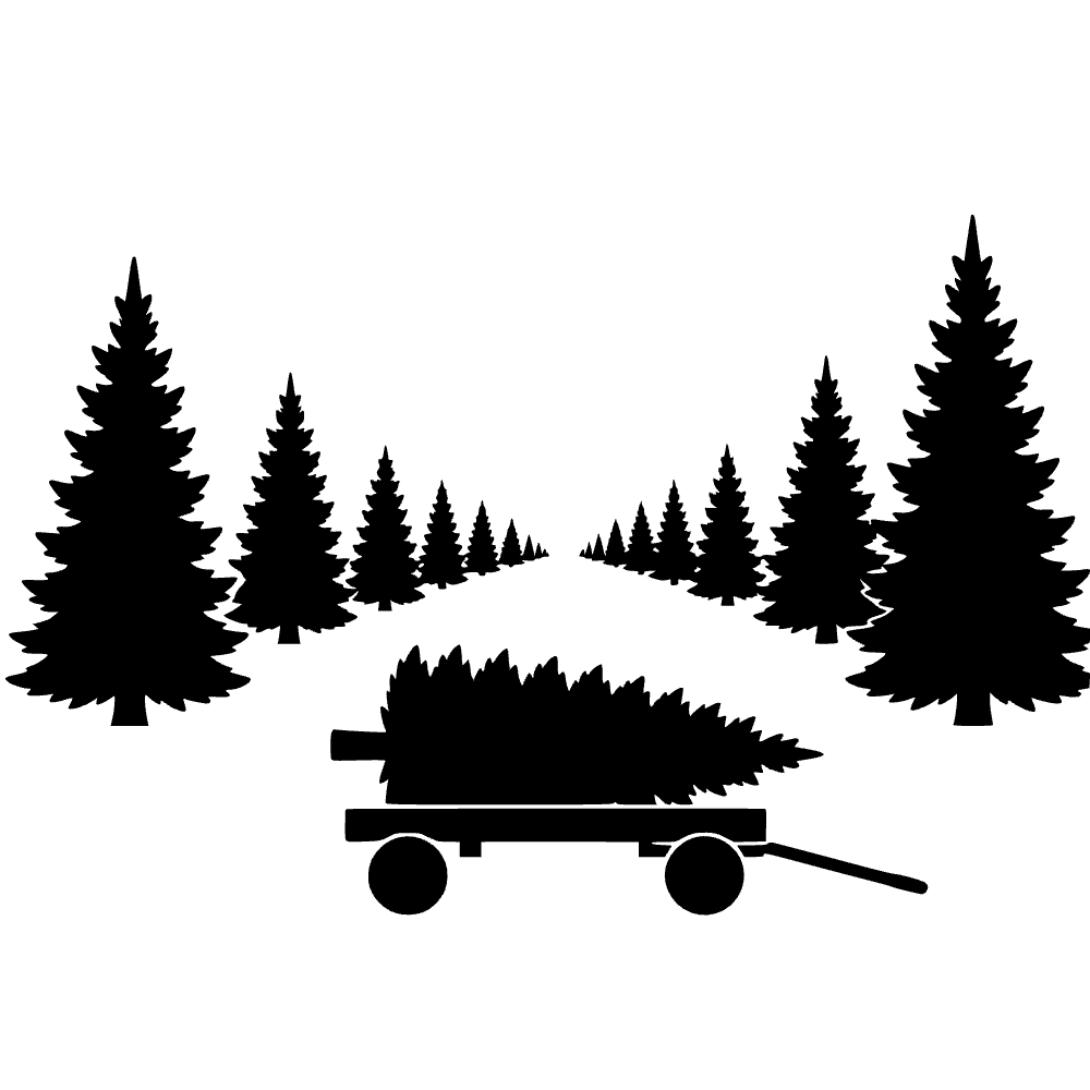 Filas de granja de árboles de Navidad — archivo SVG