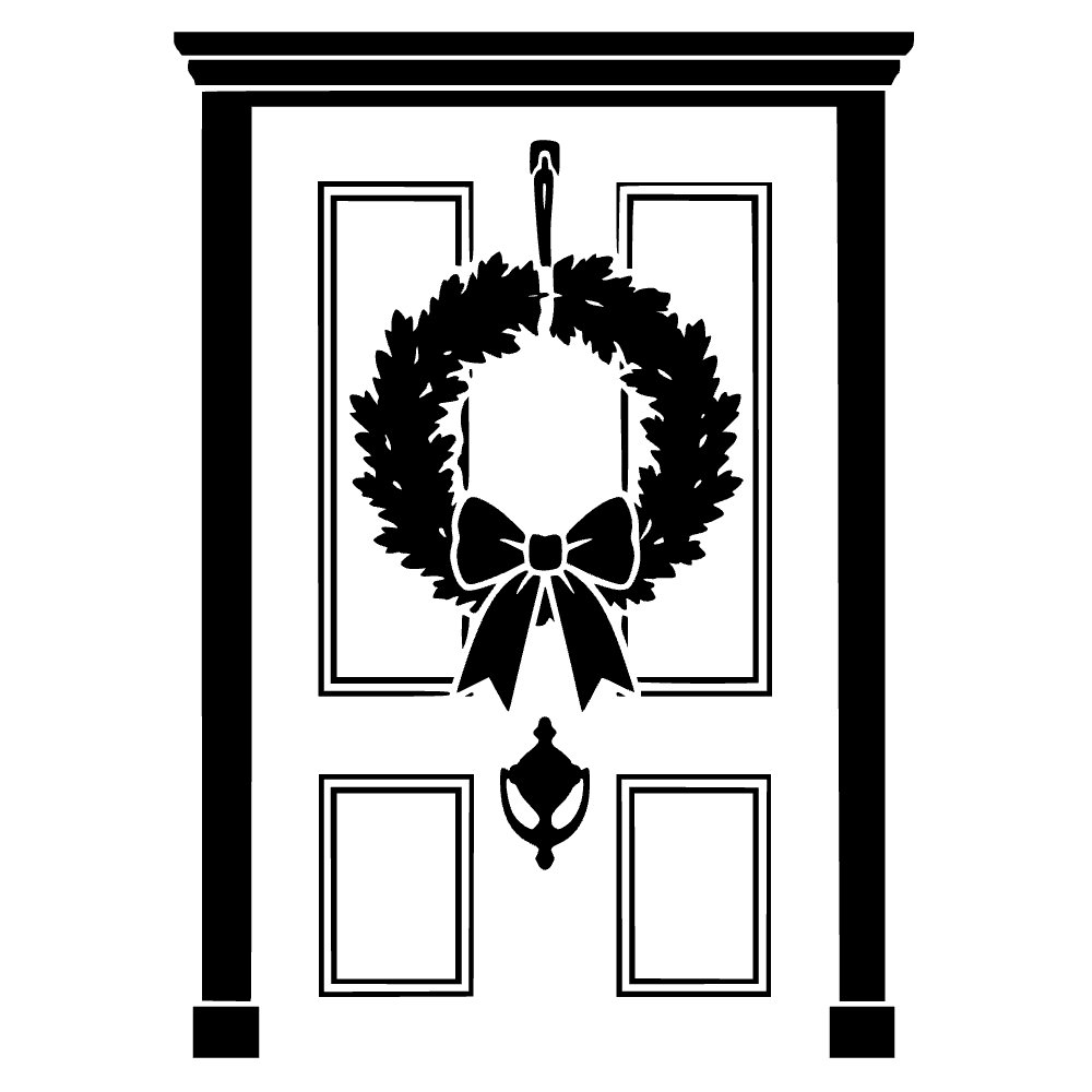 Corona de Navidad para puerta — archivo SVG