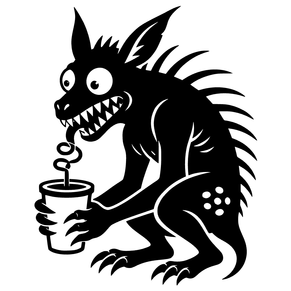 Chupacabra Drinking SVG cut file preview