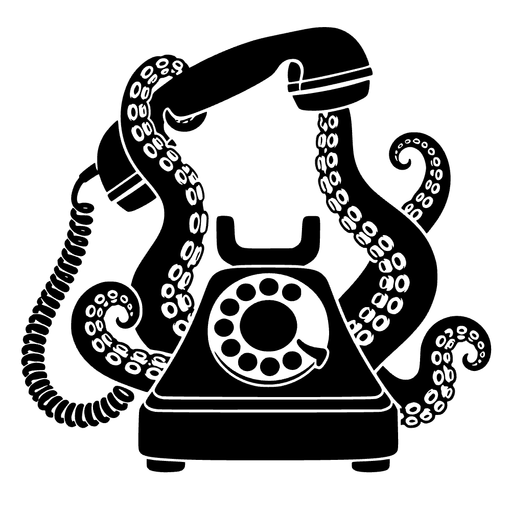 Classic Rotary Phone Octopus SVG SVG cut file preview